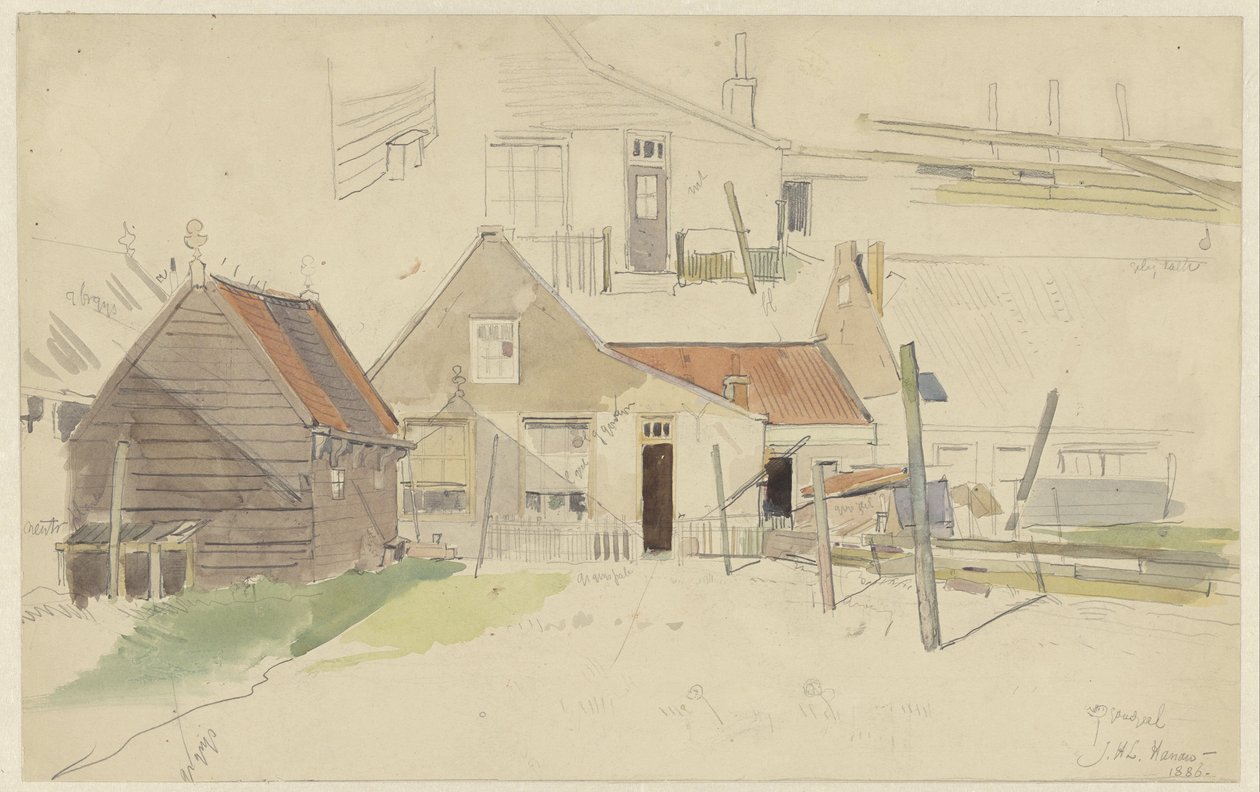 Studien von Häusern in der Vinkenbuurt, Amsterdam von Jan H.L. Hanau