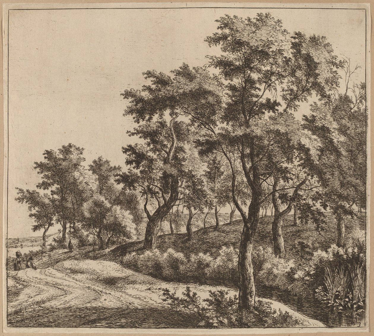 Landschaft mit einem Bach von Jan Hackaert