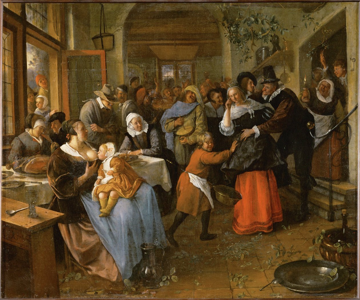 Eine Bauernhochzeit, um 1670 von Jan Havicksz. Steen