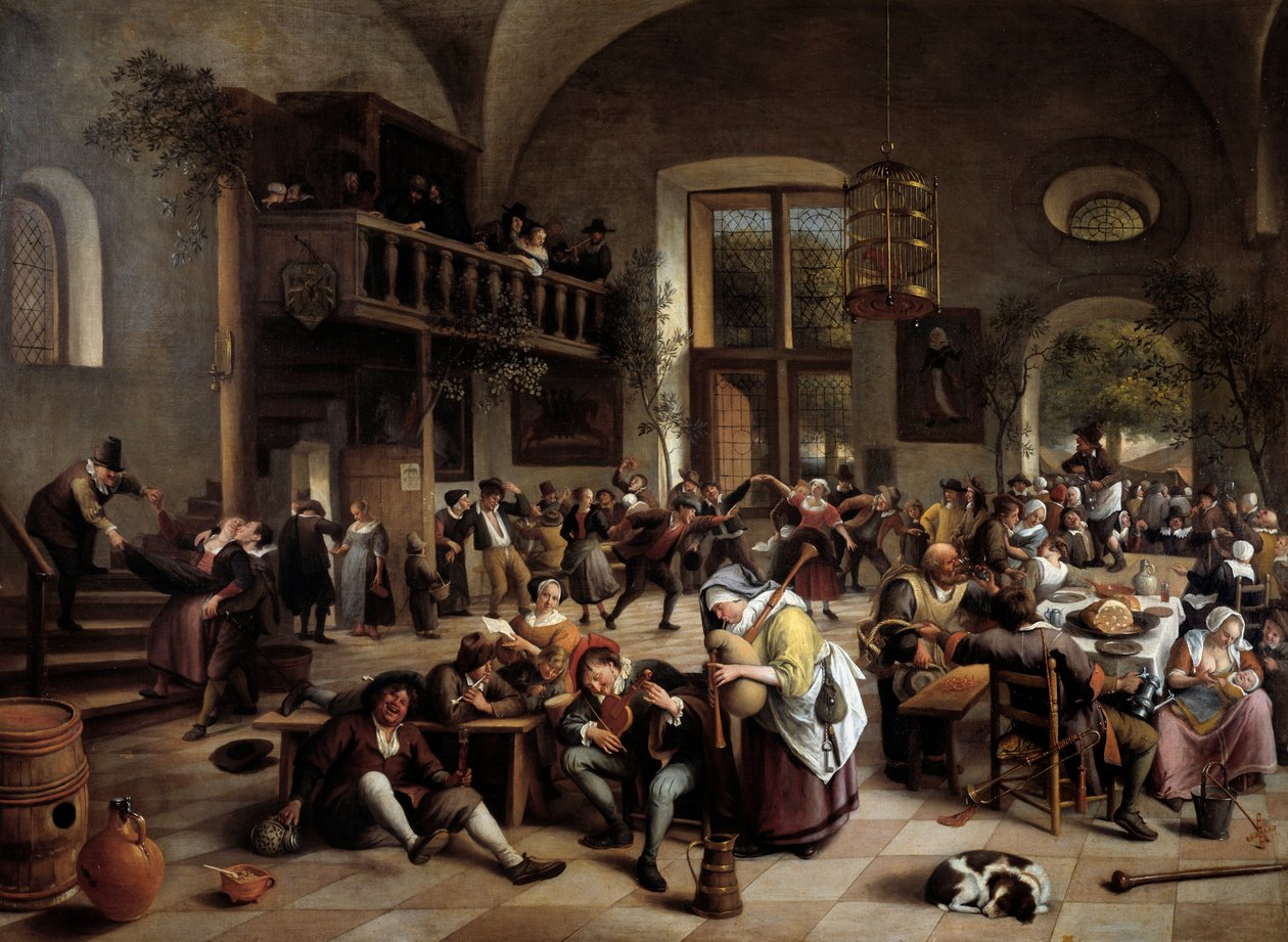 Party in einem Gasthaus von Jan Havicksz. Steen