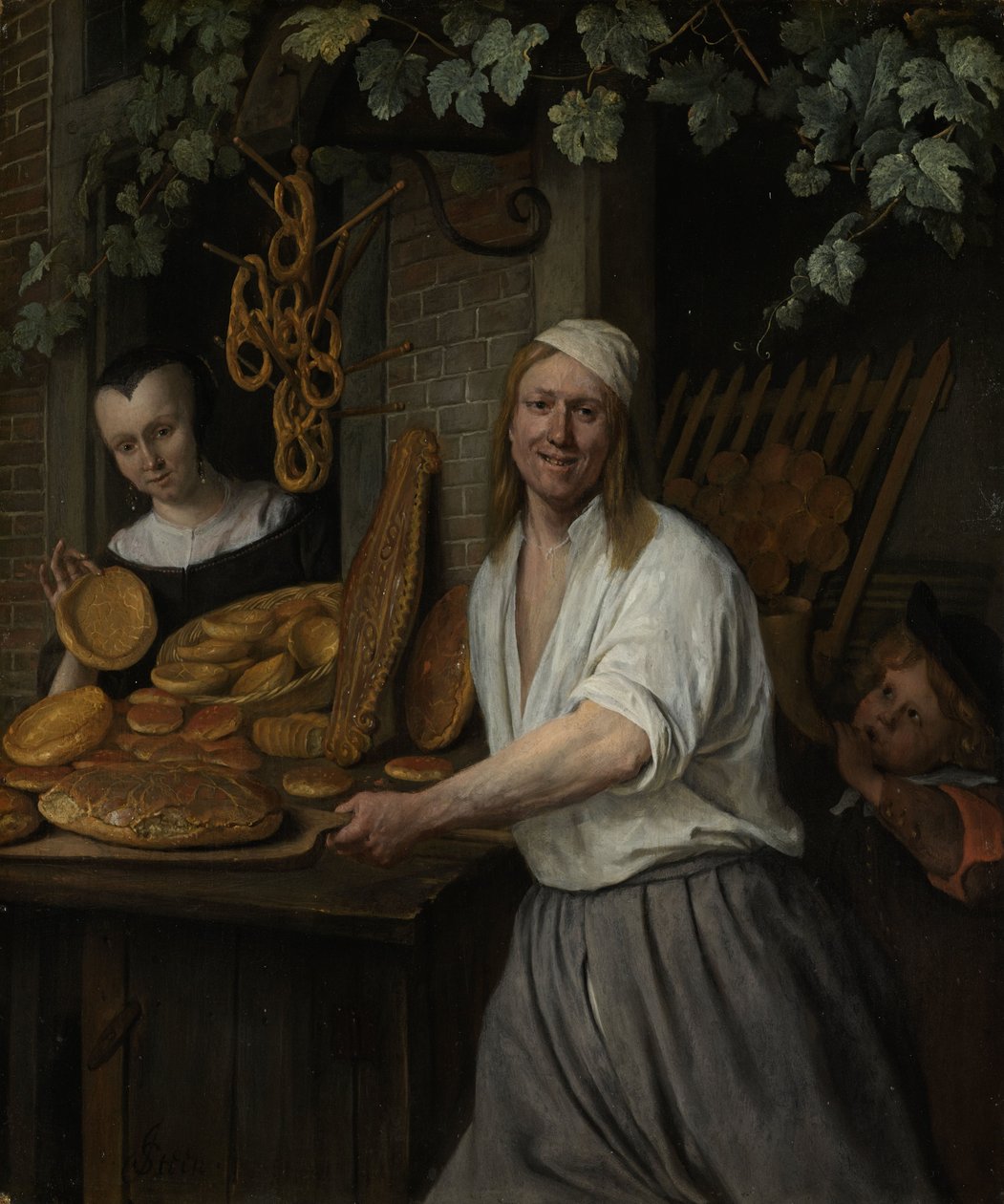 Der Bäcker Arent Oostwaard und seine Frau Catherina Keizerswaard, 1658 von Jan Havickszoon Steen