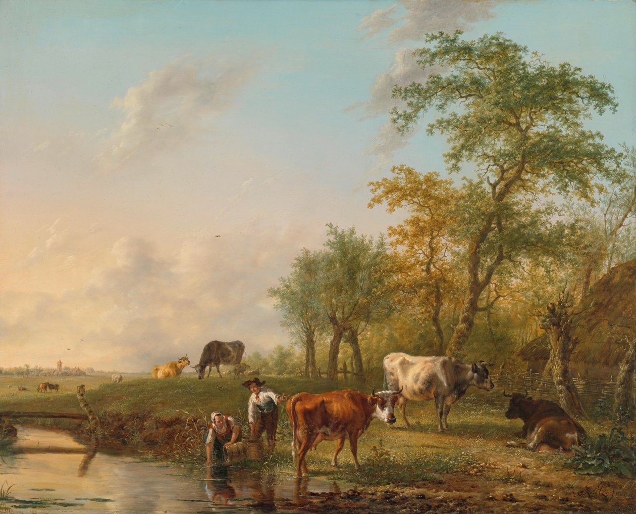 Landschaft mit Vieh von Jan II Kobell