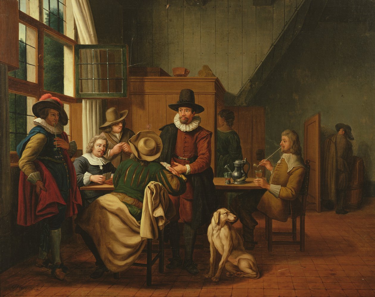 Innenraum einer Taverne von Jan Josef the Elder Horemans