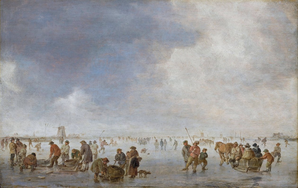 Winterlandschaft auf dem Eis von Jan Josephsz van Goyen