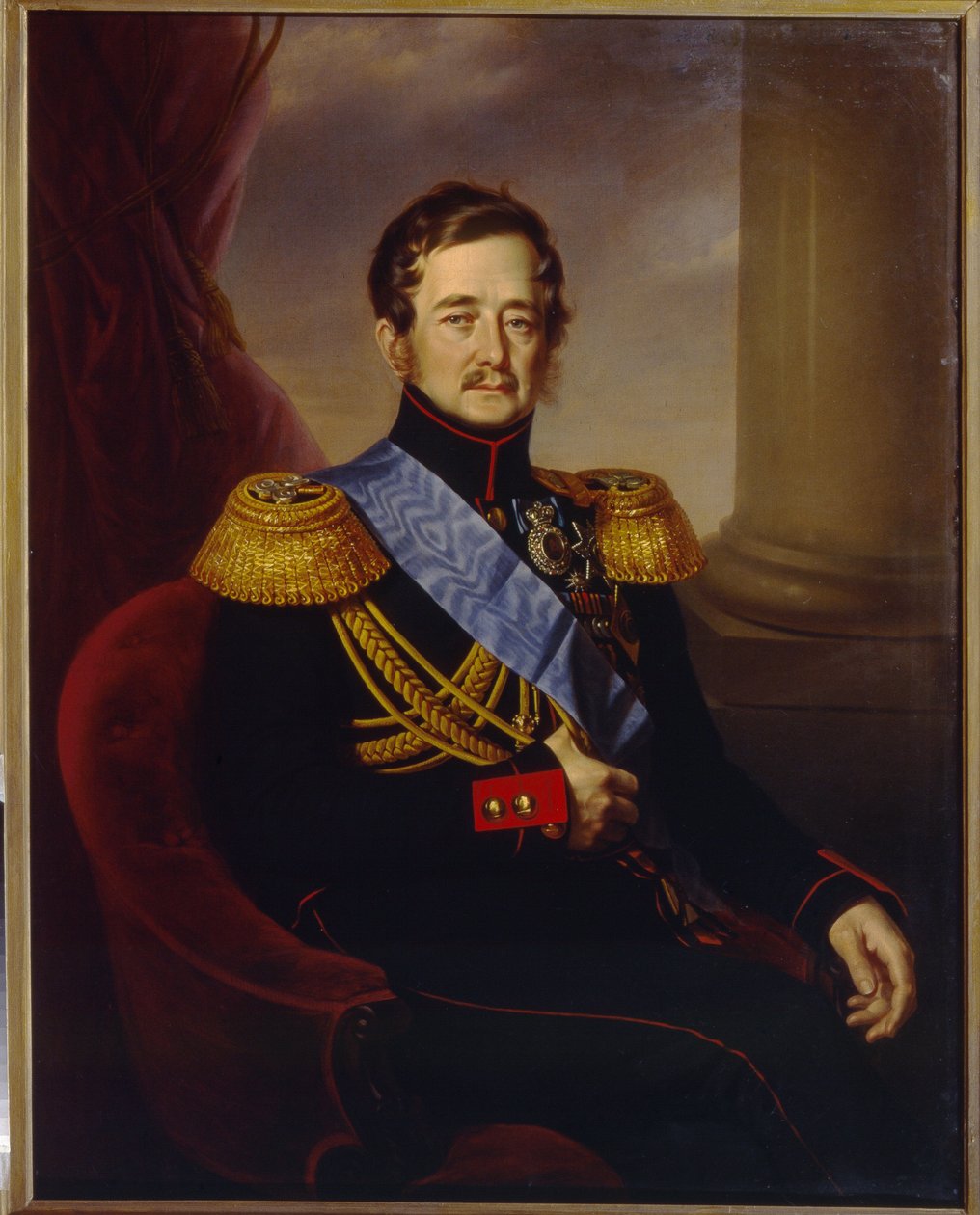Porträt von Iwan Fjodorowitsch Paschkewitsch, Graf von Erivan, Vizekönig des Königreichs Polen - Gemälde von Jan Ksawery Kaniewski (1805-1867) von Jan Ksawery Kaniewski