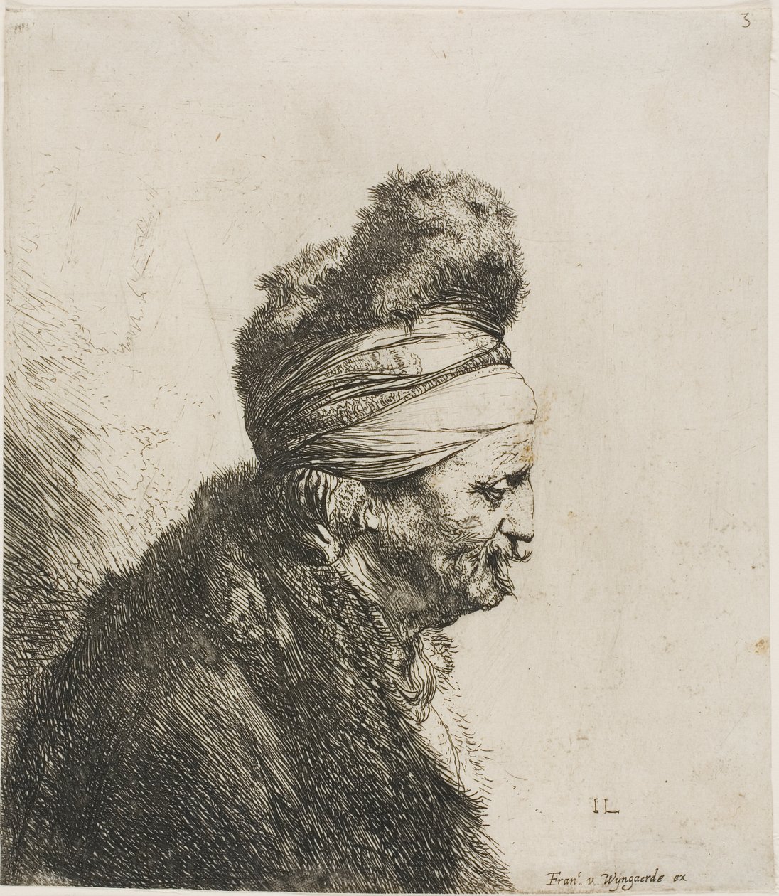 Büste eines orientalischen Mannes, nach rechts blickend von Jan Lievens
