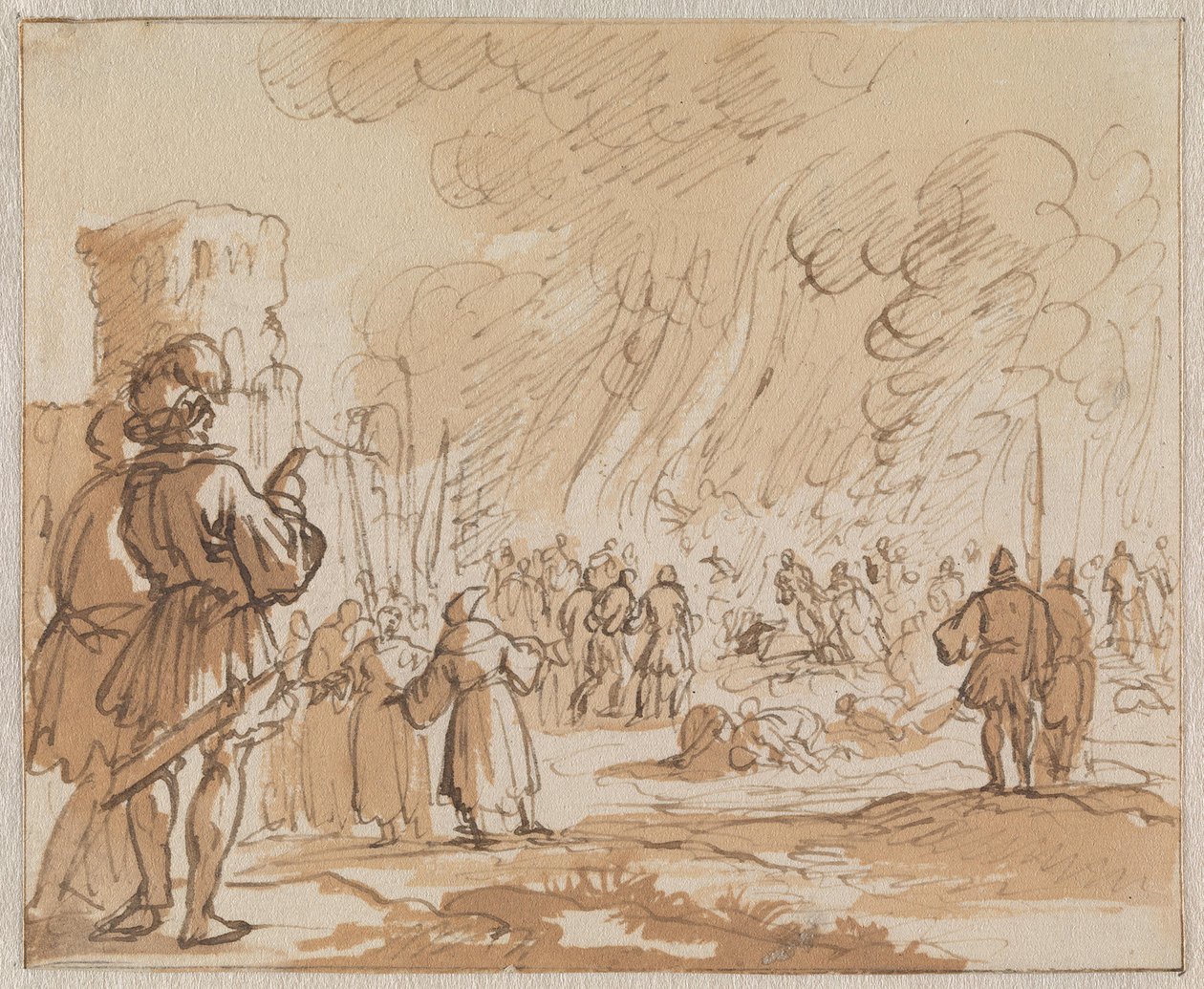 180 Katharer oder Albigenser werden 1210 außerhalb von Minerve verbrannt von Jan Luyken