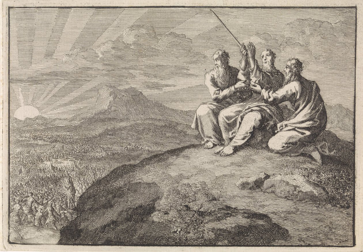 Aaron und Chur stützen Moses