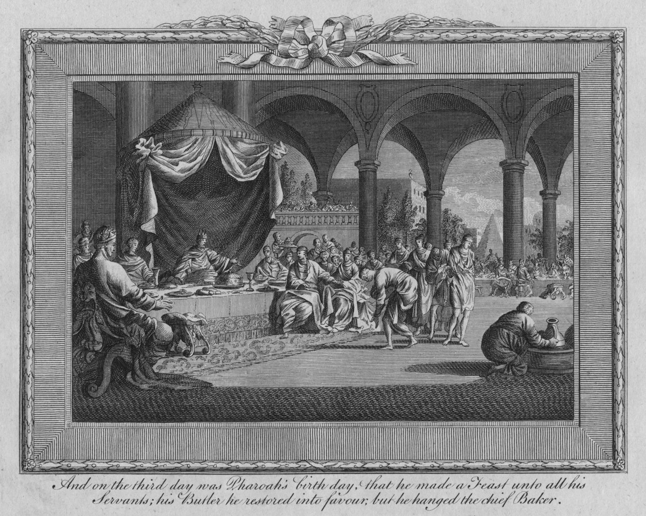 Und am dritten Tag war der Geburtstag des Pharao..., spätes 17. - frühes 18. Jahrhundert von Jan Luyken