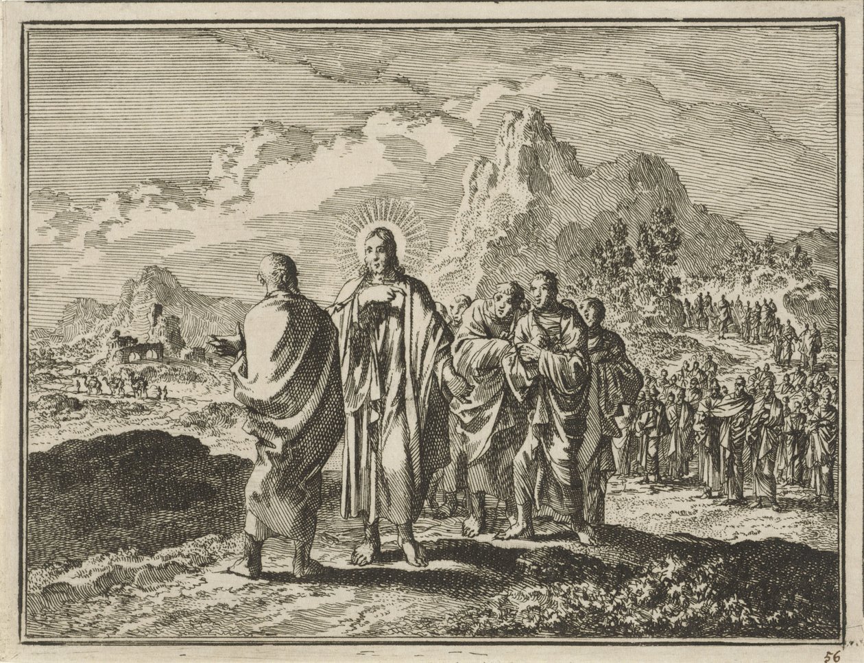 Christus bestraft Petrus von Jan Luyken