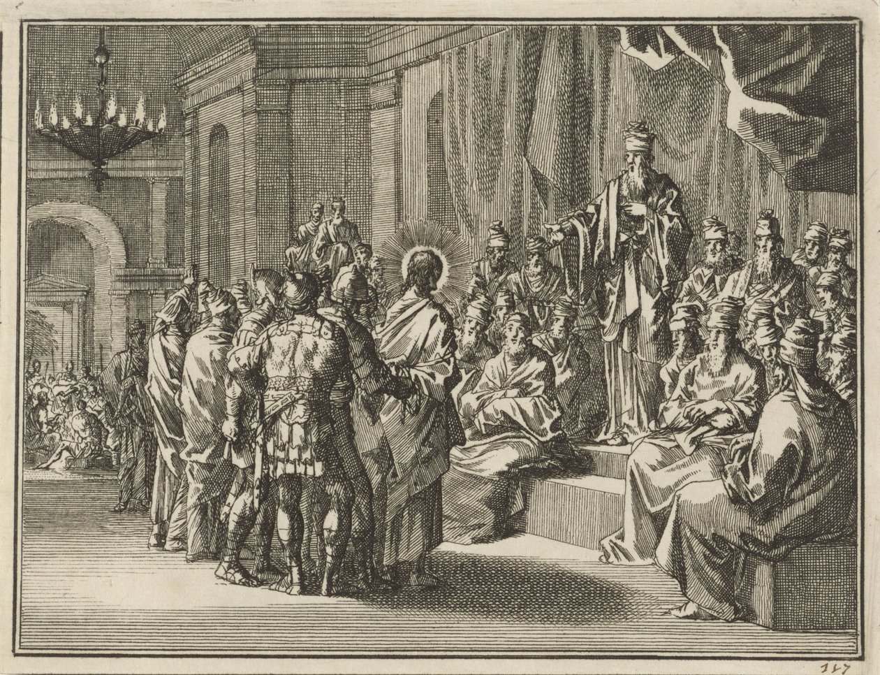 Christus vor dem Hohepriester Hannas von Jan Luyken