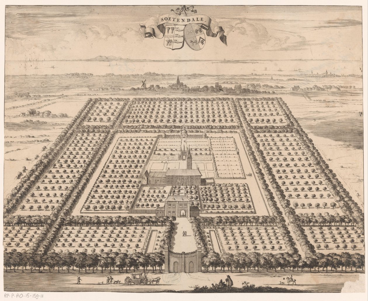 Ansicht des Landguts Soetendale von Jan Luyken