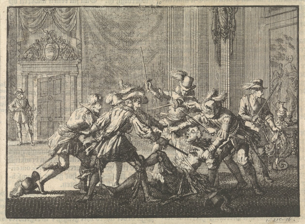 Herzog von Guise im Schloss von Blois ermordet, 1588 von Jan Luyken