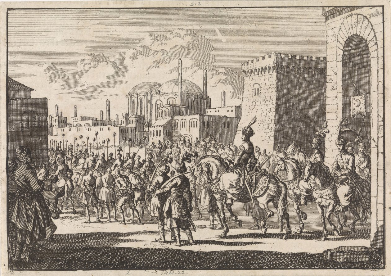 Einzug von Sultan Mustafa II. in Konstantinopel, 1695 von Jan Luyken