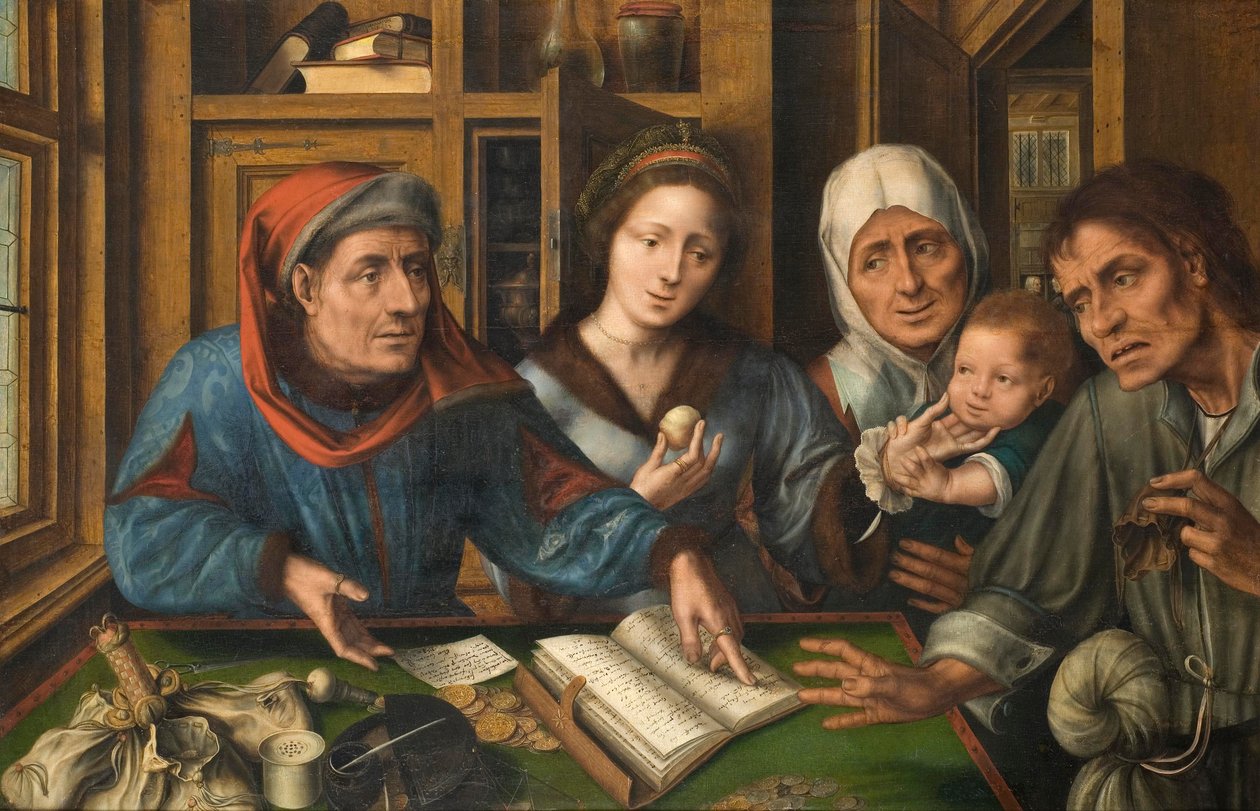 Das Büro des Mietempfängers, 1514 von Jan Massys or Metsys