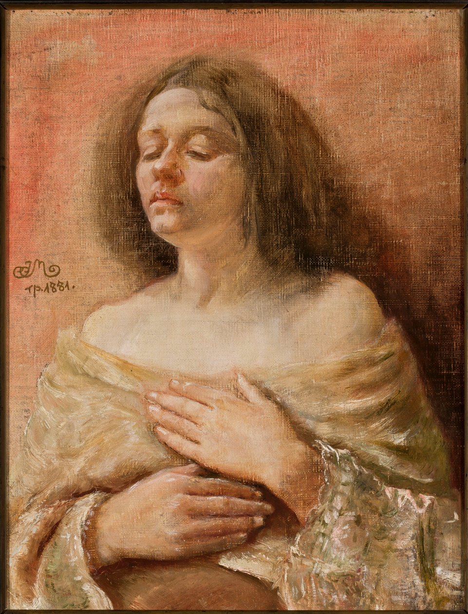 Porträtstudie einer Frau von Jan Matejko