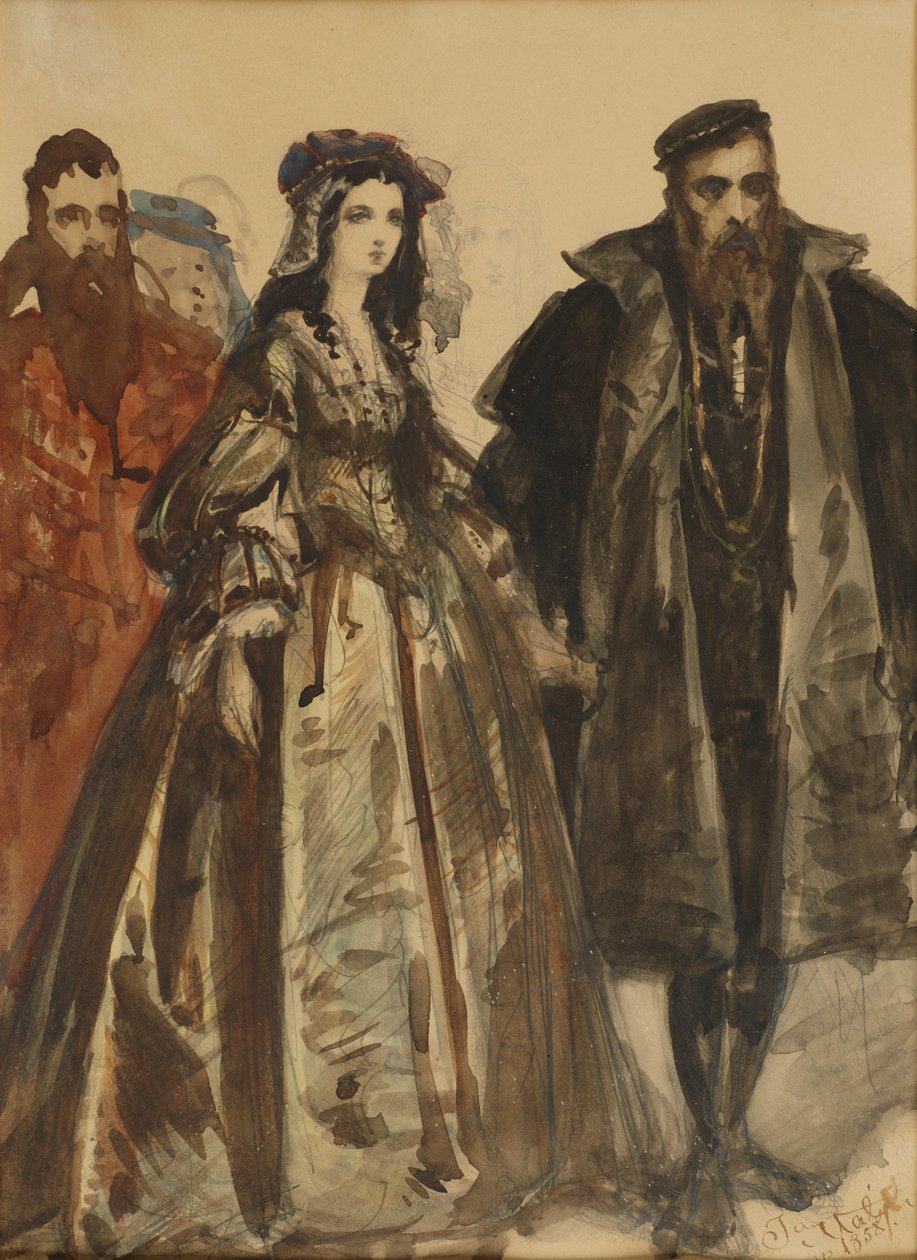 Zygmunt August und Barbara von Jan Matejko