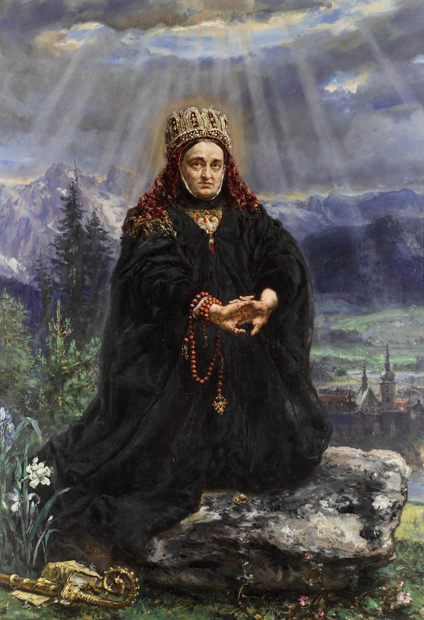 Heilige Kinga betet in den Sandezer Bergen von Jan Matejko