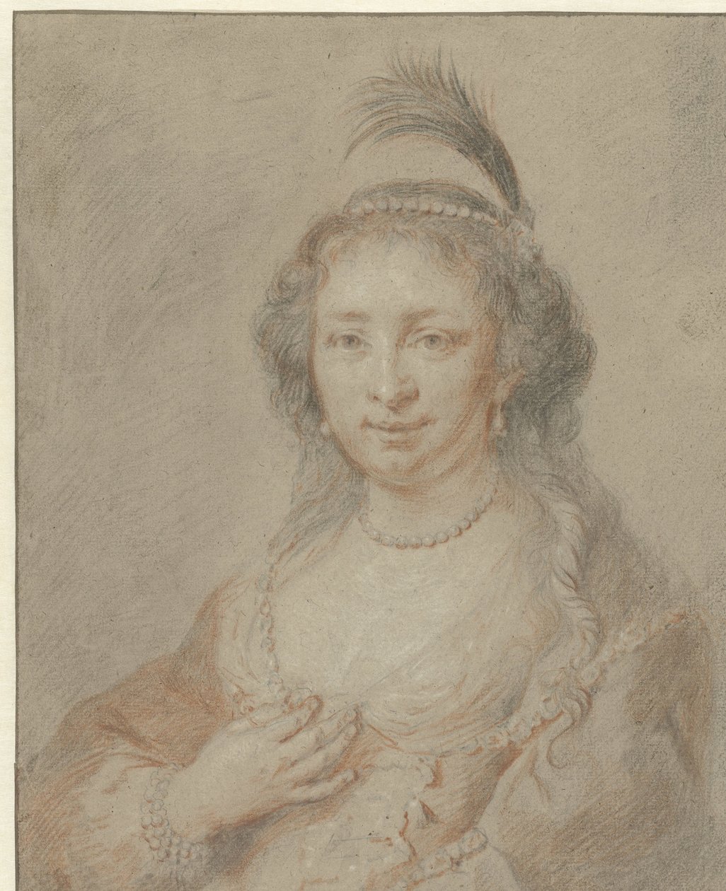 Porträt von Sara van Baerle, Ehefrau von Philips van Dorp von Jan Maurits Quinkhard
