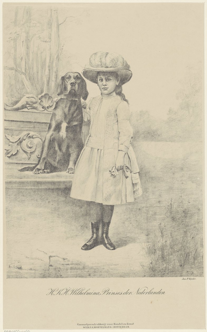 Porträt von Wilhelmina, Königin der Niederlande von Jan Rinke