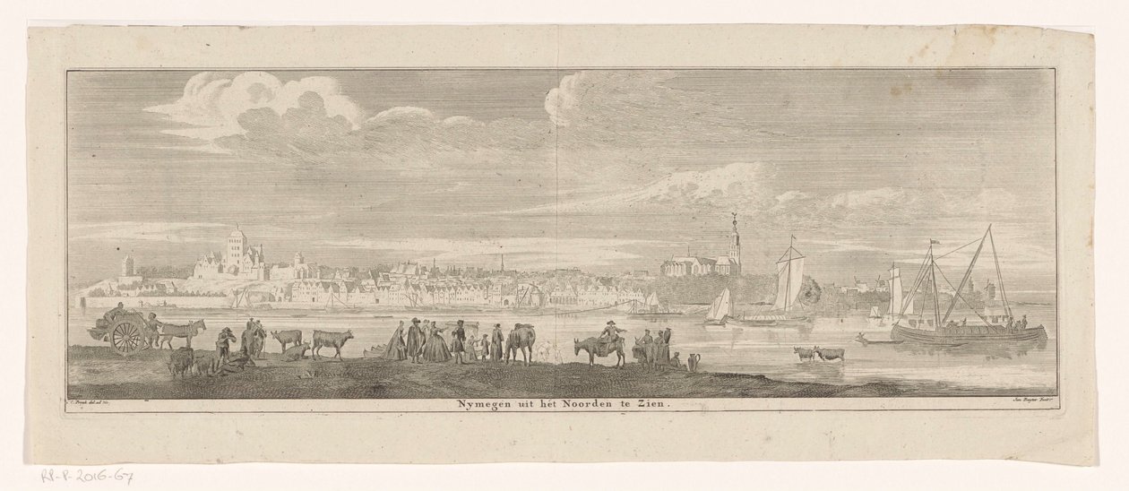 Ansicht von Nijmegen aus dem Norden von Jan Ruyter