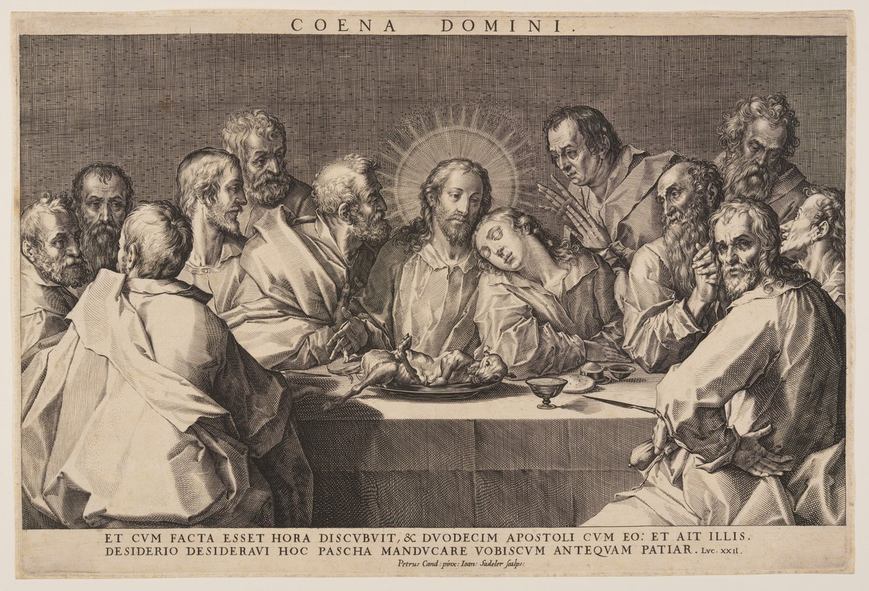Das letzte Abendmahl von Jan Sadeler I