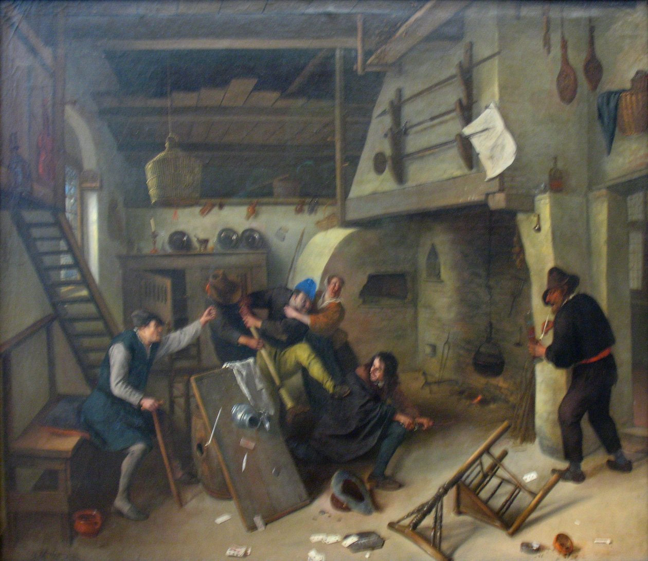 Eine Schlägerei unter Kartenspielern in einer Taverne von Jan Steen