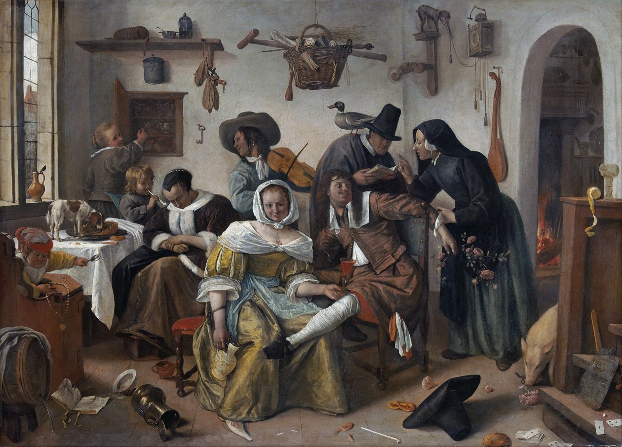 Hütet euch vor Luxus ("In Weelde Siet Toe") von Jan Steen