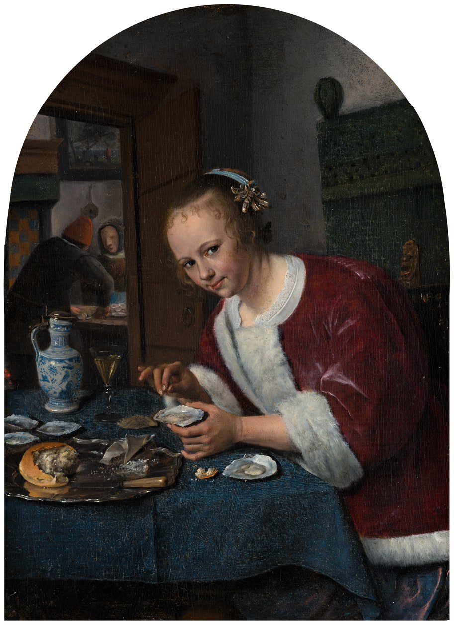 Mädchen, das Austern isst von Jan Steen