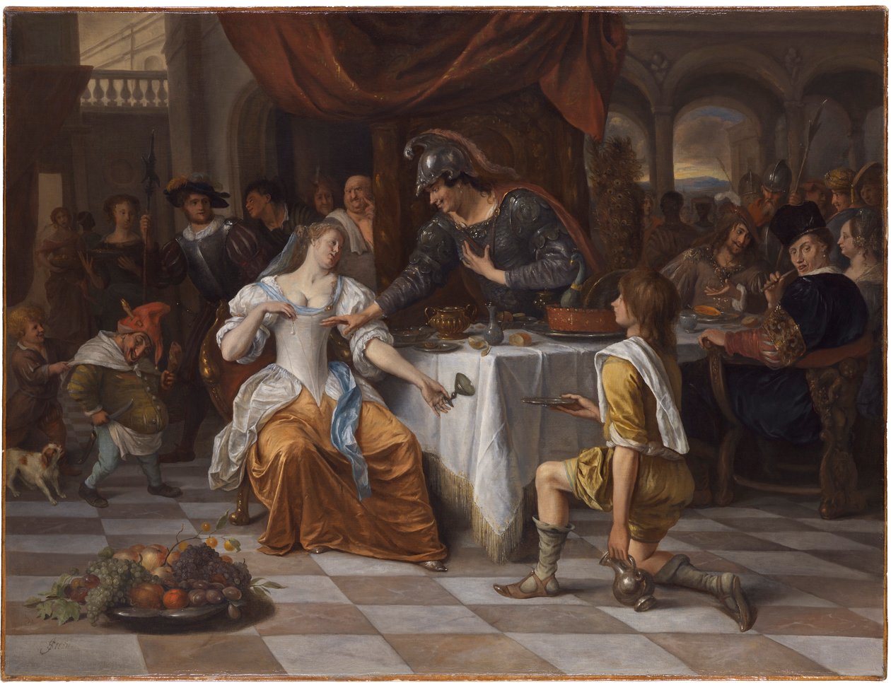 Das Bankett von Antonius und Kleopatra von Jan Steen