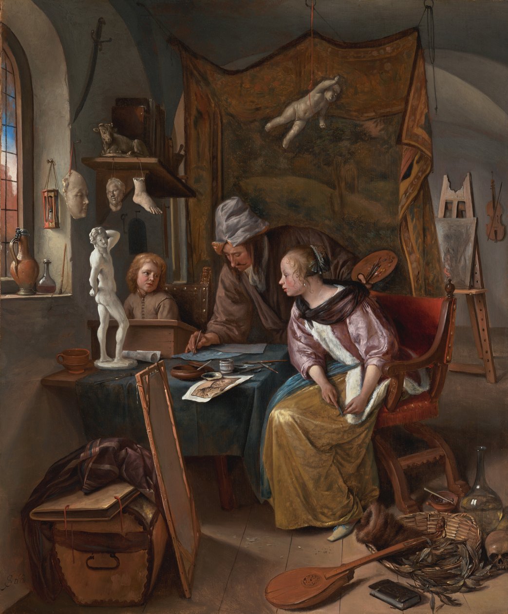 Die Zeichenstunde von Jan Steen