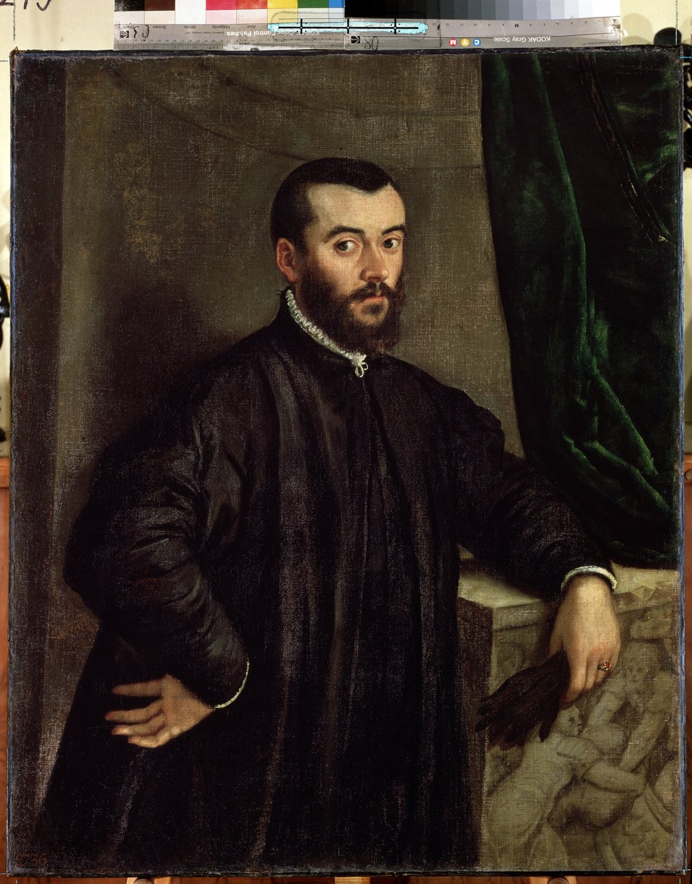 Porträt von Andre Vesale (Andreas Vesalius) (1514-1564), Anatom und Arzt von Karl V. Gemälde (nach Tiziano Vecellio genannt Tizian (1485-1576)) von Jan Stephen van Calcar (1499-ca. 1546) von Jan Stephen Calcar