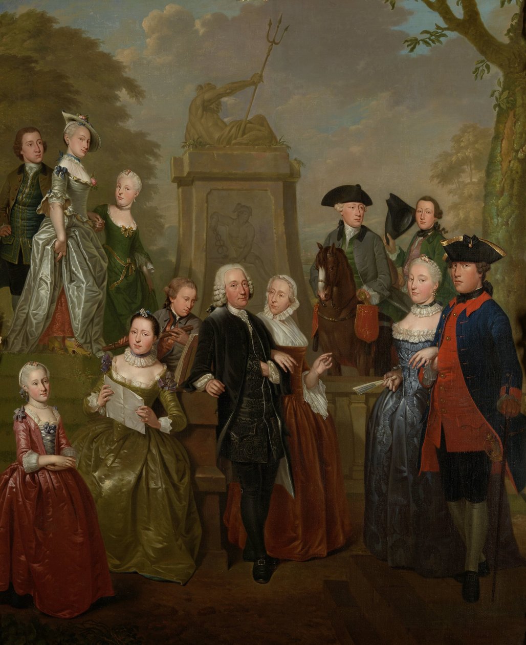 Porträt von Theodorus Bisdom van Vliet und seiner Familie von Jan Stolker