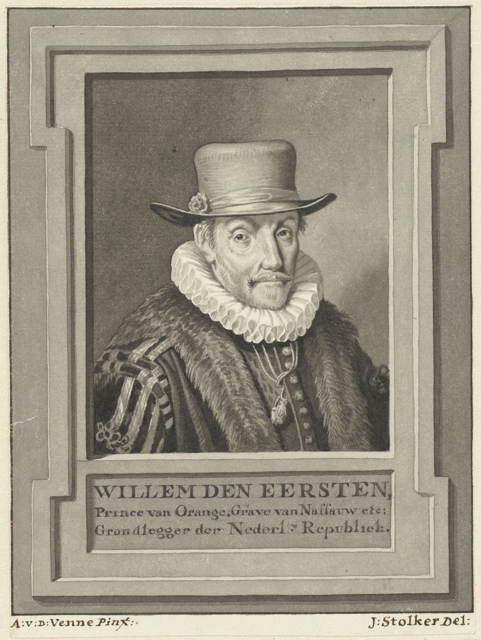 Porträt von Wilhelm I., Prinz von Oranien-Nassau von Jan Stolker