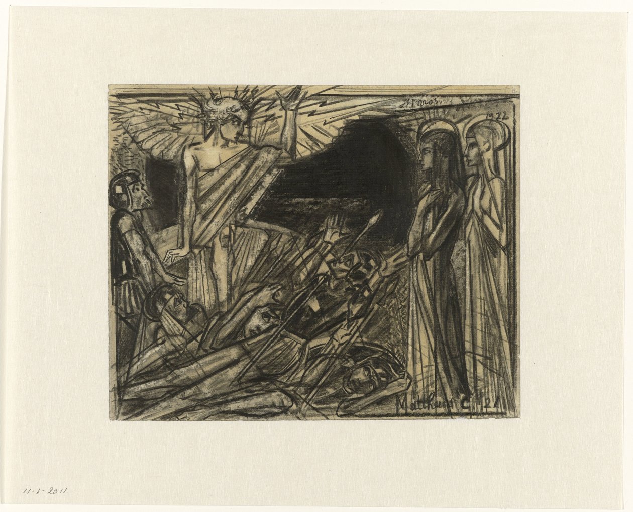 Maria am Grab von einem Engel angesprochen von Jan Toorop