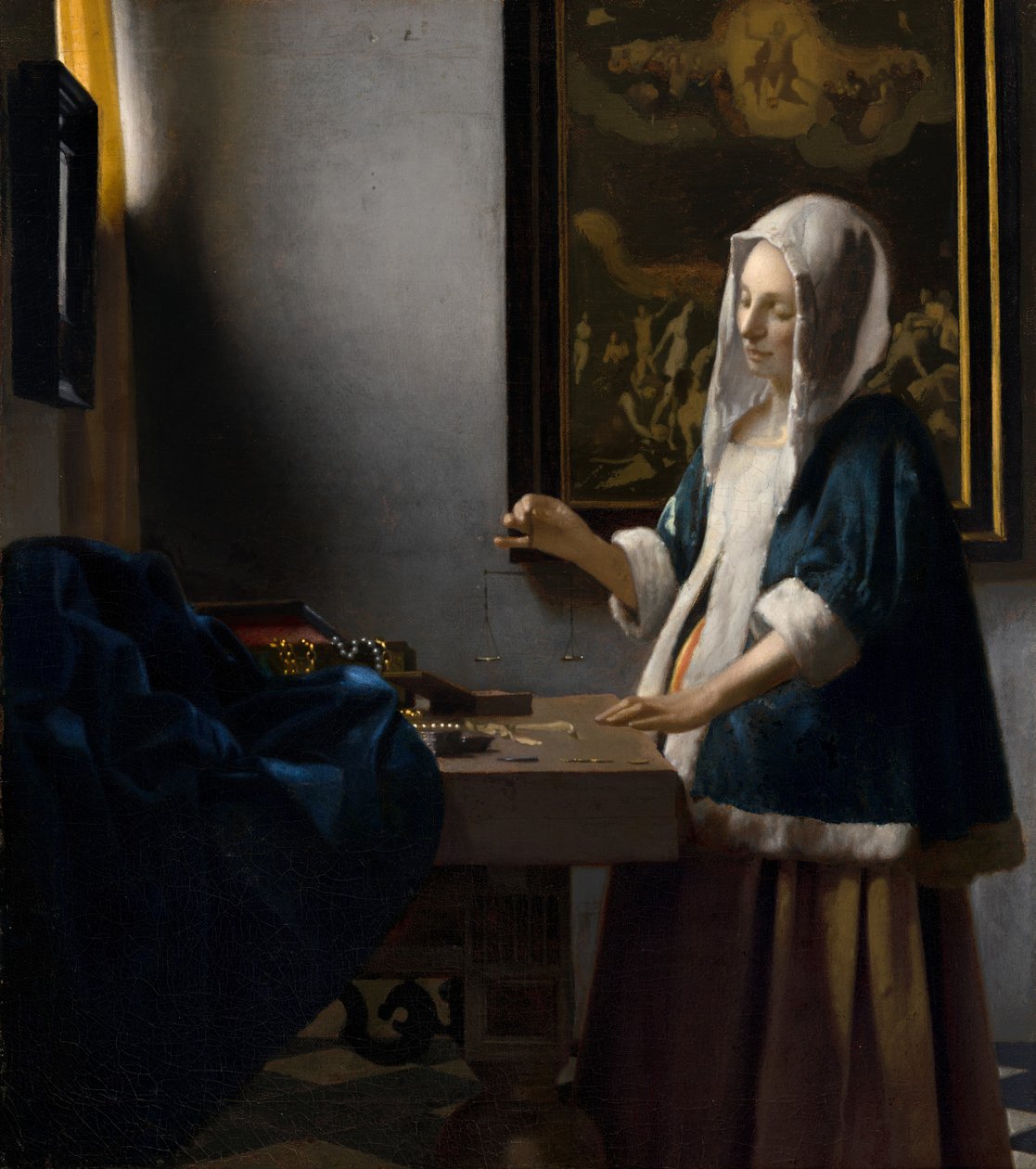Frau mit Waage, ca. 1664 von Johannes Vermeer