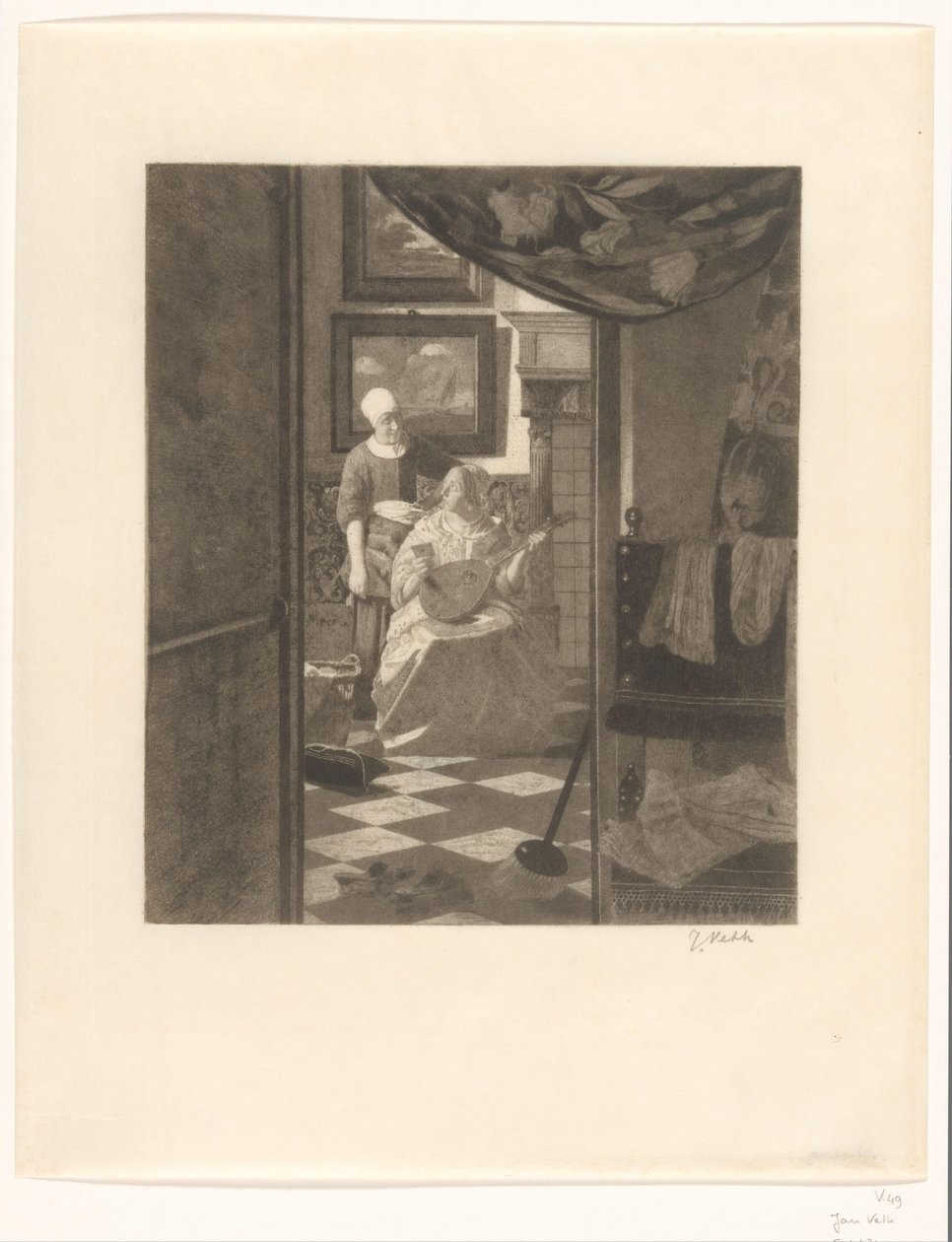 Der Liebesbrief von Jan Veth (signed by artist)