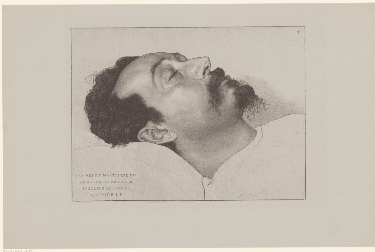Nicolaas de Roever auf seinem Totenbett von Jan Veth