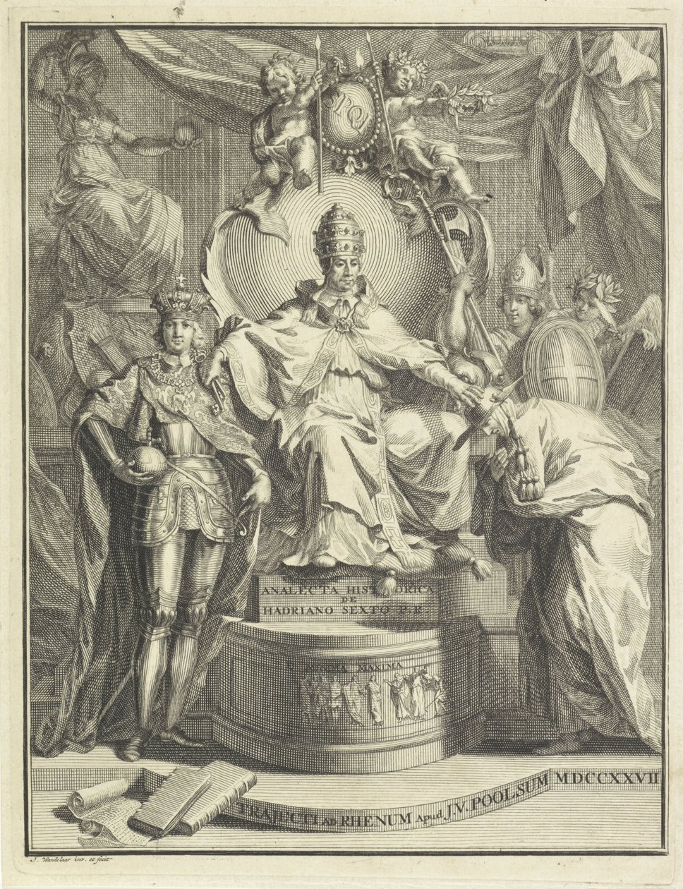 Thronender Papst Adrian VI von Jan Wandelaar