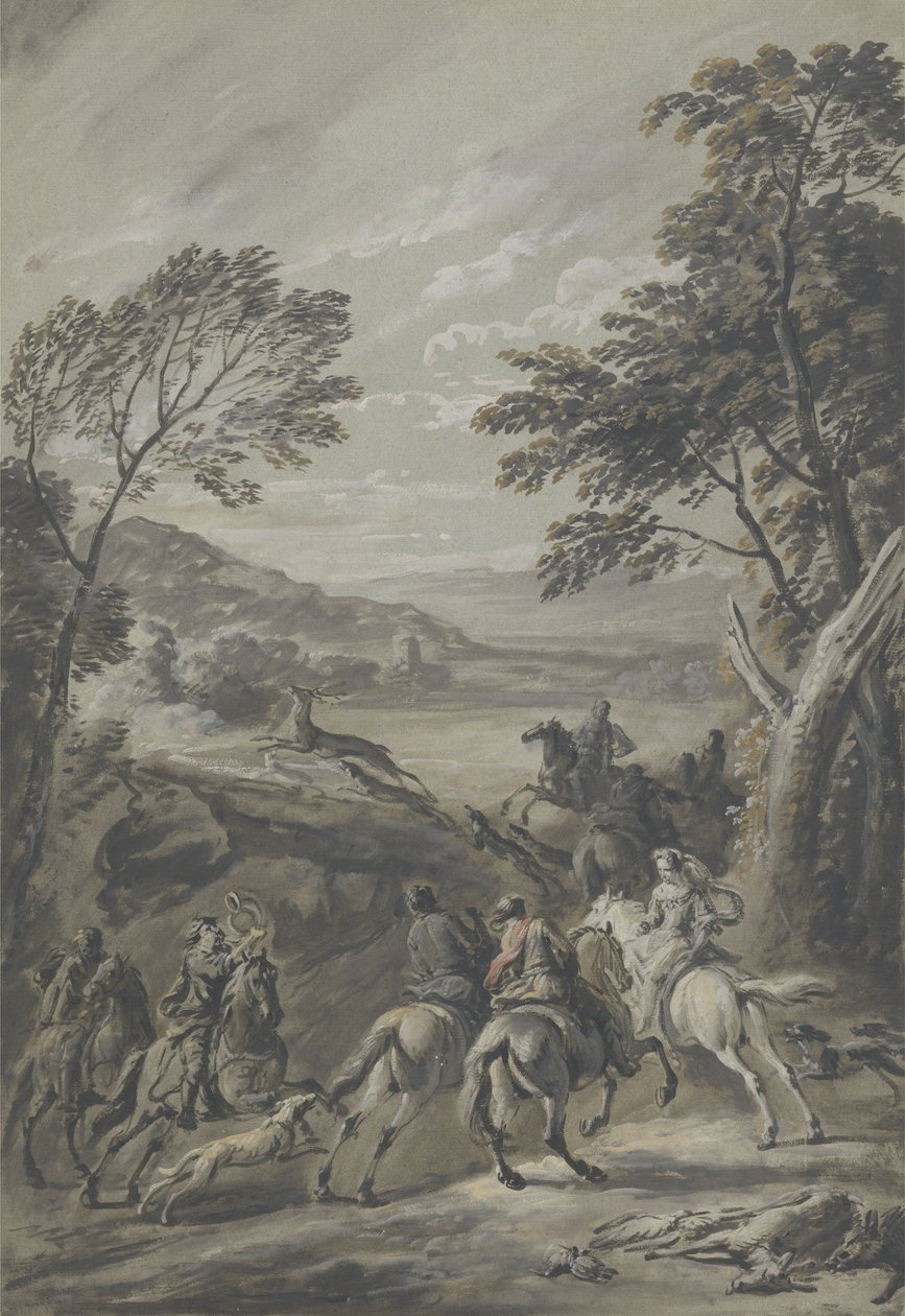 Eine Hirschjagd von Jan Wyck