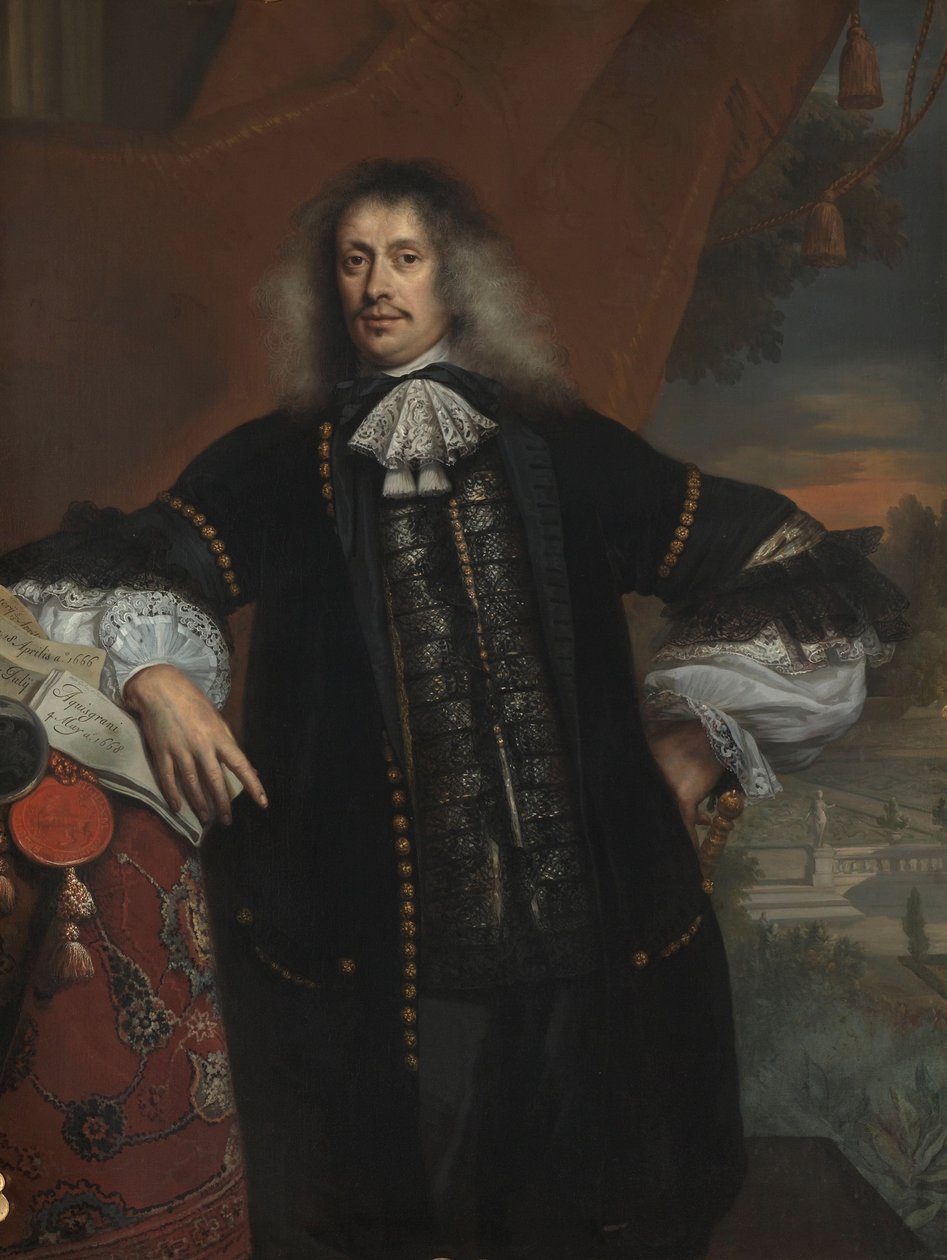 Hieronymus van Beverningk (1614-1690). Herr von Teylingen. Regierungskassierer von Jan de Baen