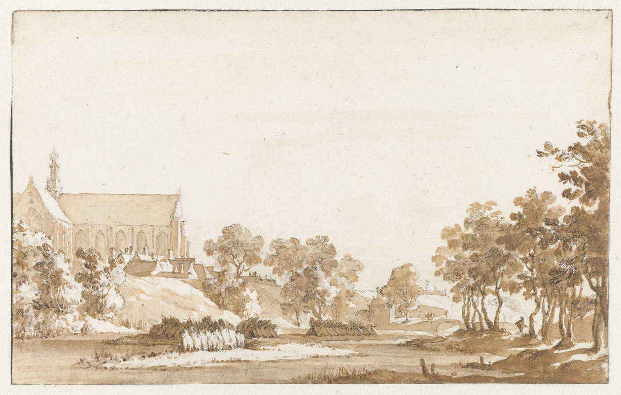 Ansicht der St. Laurenskerk in Alkmaar von Jan de Bisschop