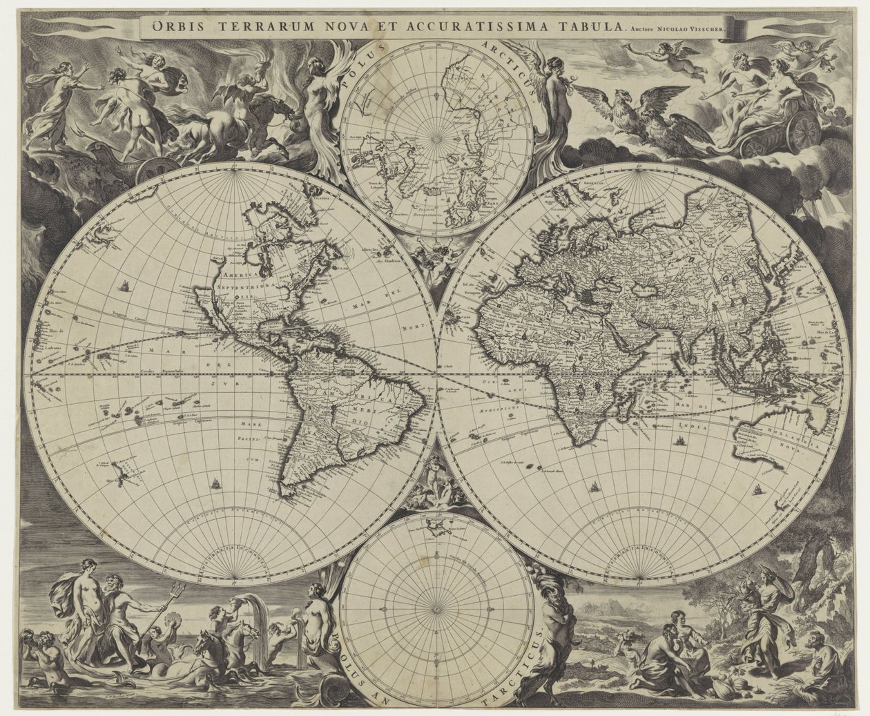 Weltkarte von Jan de Visscher
