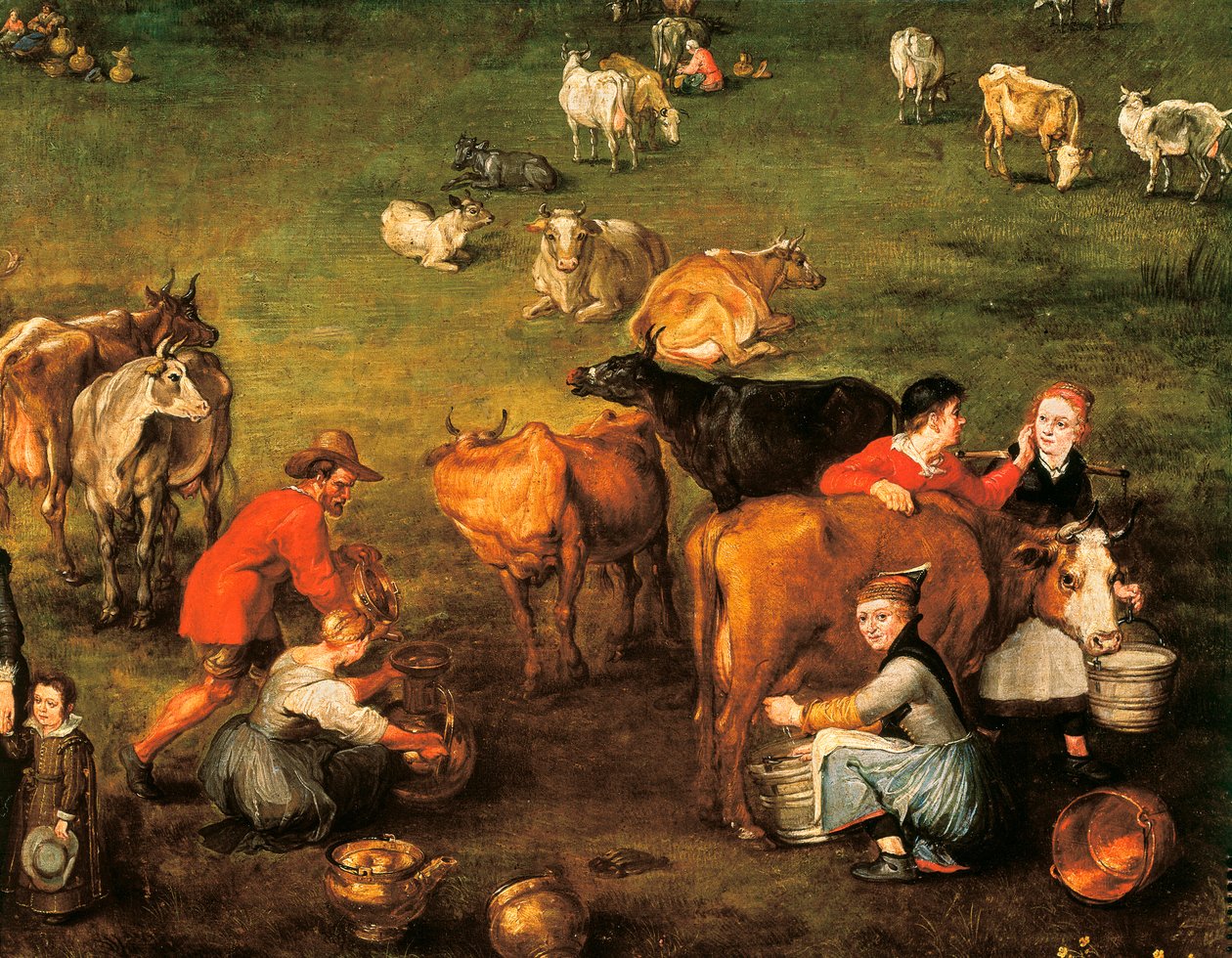 Das Leben der Bauern, Detail eines Gemäldes von Jan Bruegel von Jan the Elder Brueghel