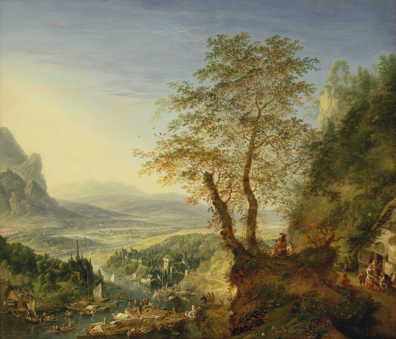 Eine Capriccio-Flusslandschaft, ca. 1700 von Jan the Elder Griffier