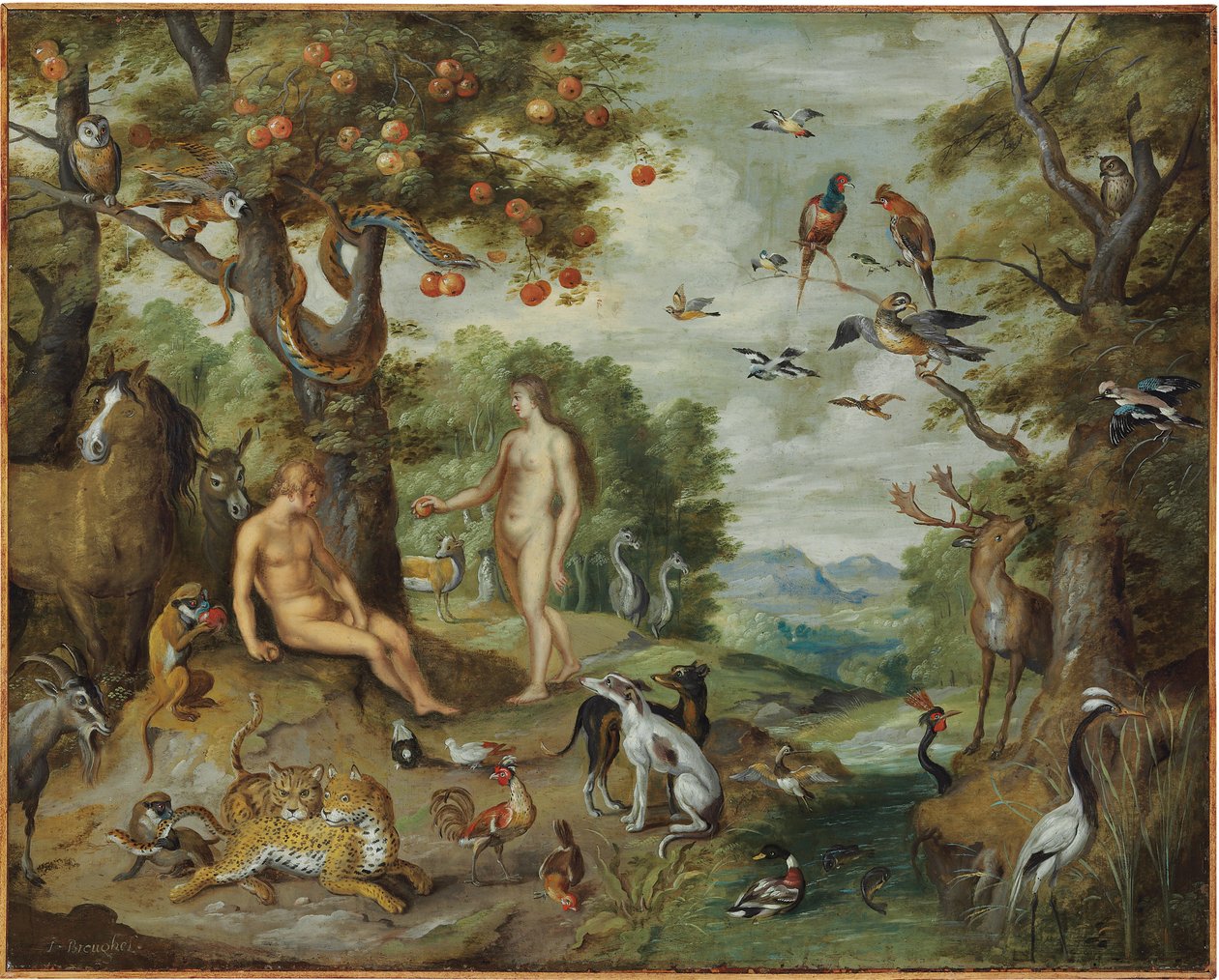 Die Versuchung Adams von Jan Brueghel the Younger