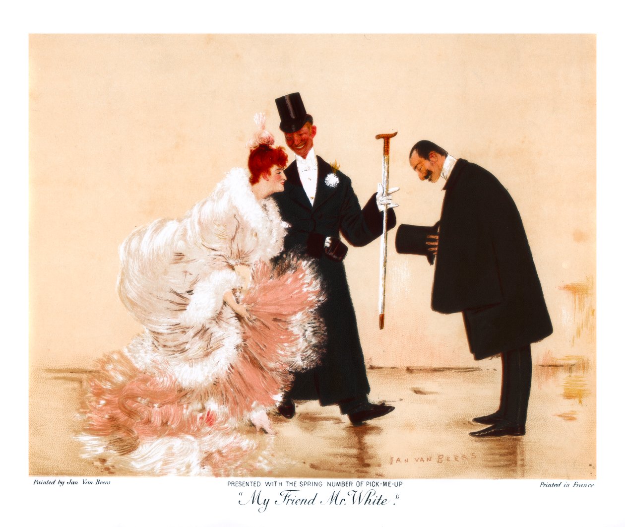 Mein Freund Mr. White, ca. 1870-1920 von Jan van Beers