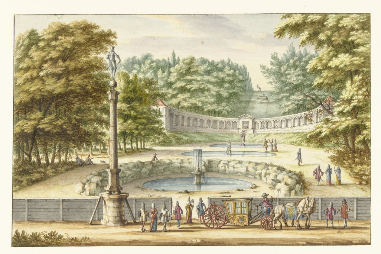 Amphitheater in Kleve, nach Süden gesehen von Jan van Call (I)