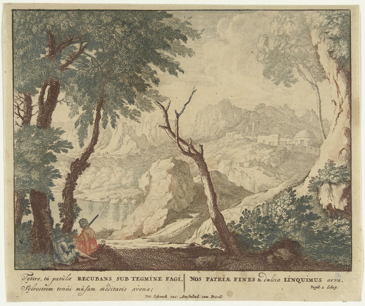 Hirte und Hirtin ruhen sich unter einem Baum aus von Jan van Call (I)