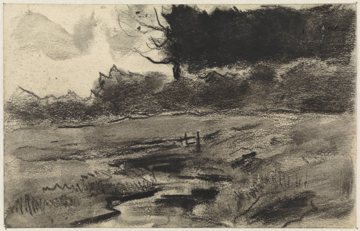 Landschaft mit Waldrand und Wasser von Jan van Essen